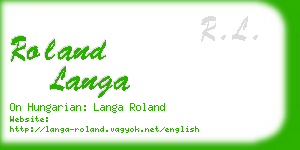 roland langa business card